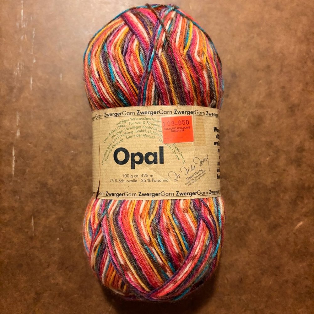Opal- ZwergerGarn Yarn- Skein- 100 g ca • 425m •75 % Schurwolle 25 % Polyamid